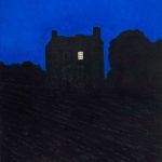Drawing by British artist John Davies, titled "House at Night (One Light On)", produced 2006